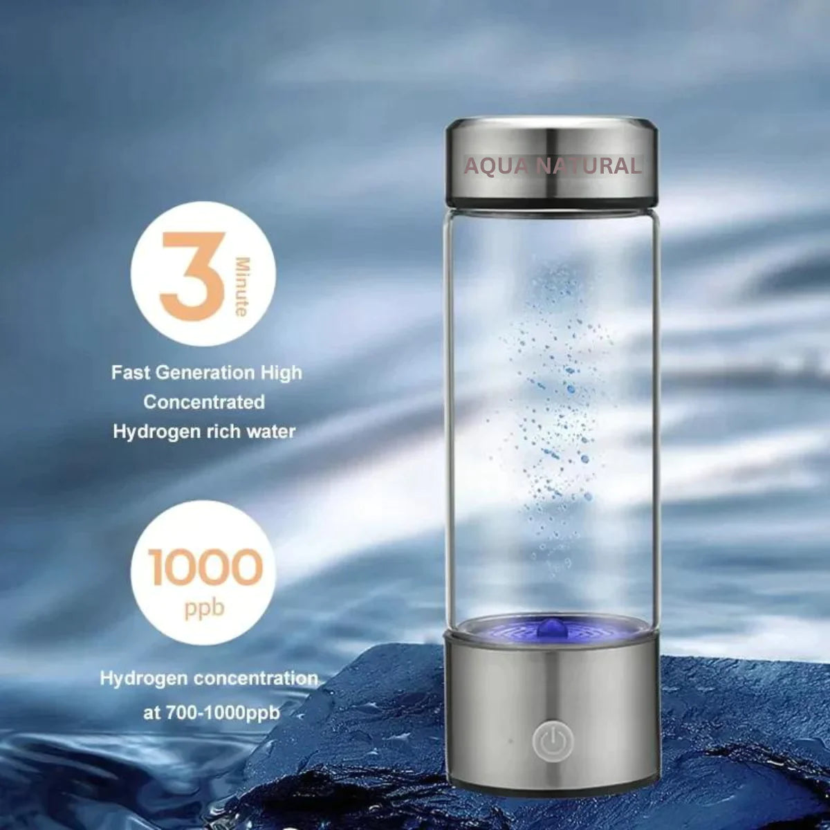 Aquahealth Hydrogen Water Bottle